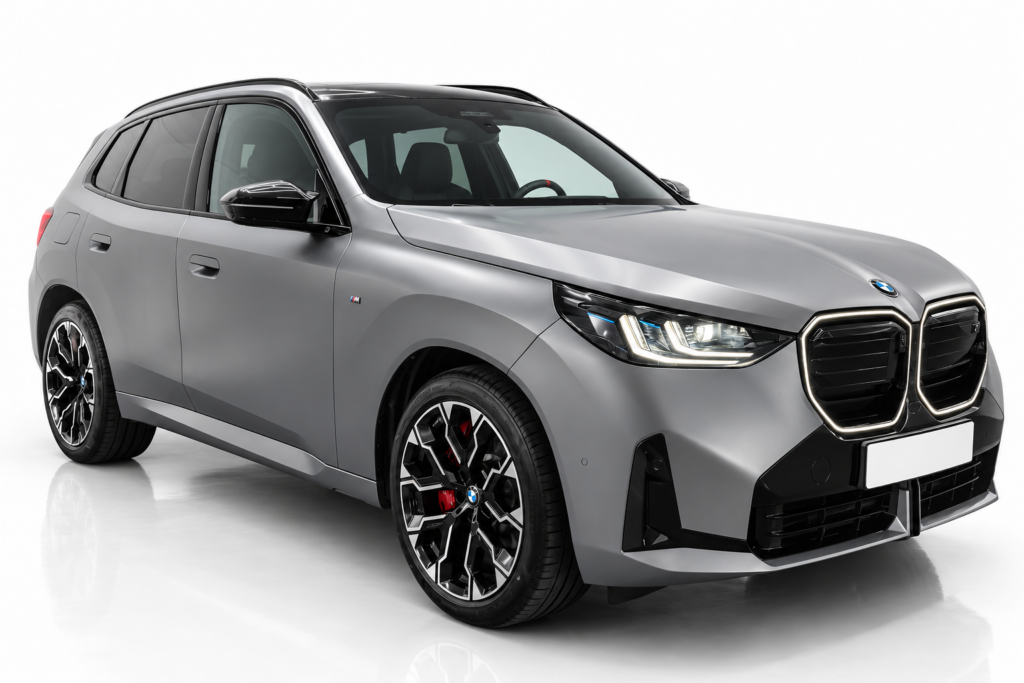 BMW X3 M50 elölről, félprofilból – bérlés Budapesten