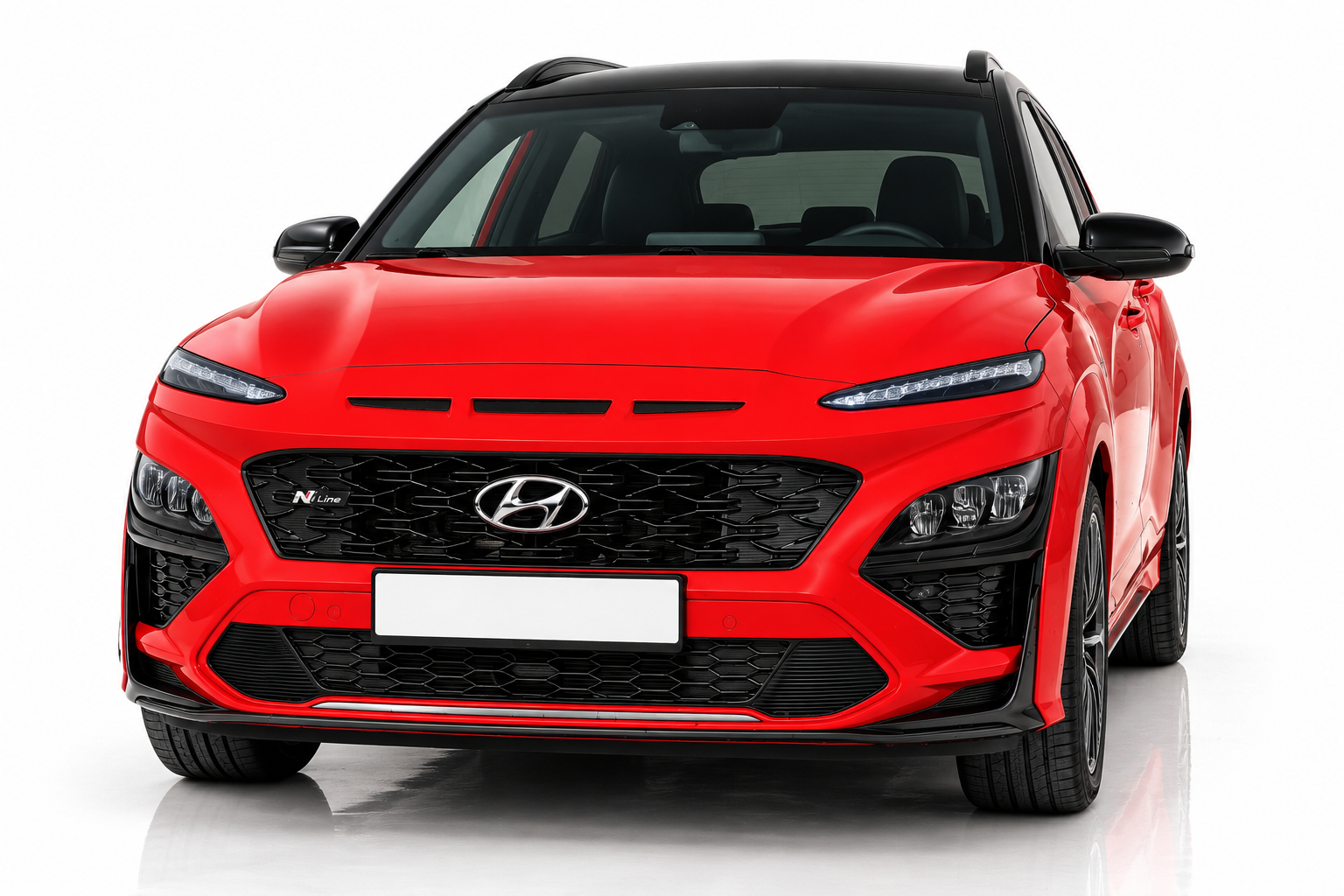 Hyundai Kona N Line elölnézet – sUV bérlés Budapesten