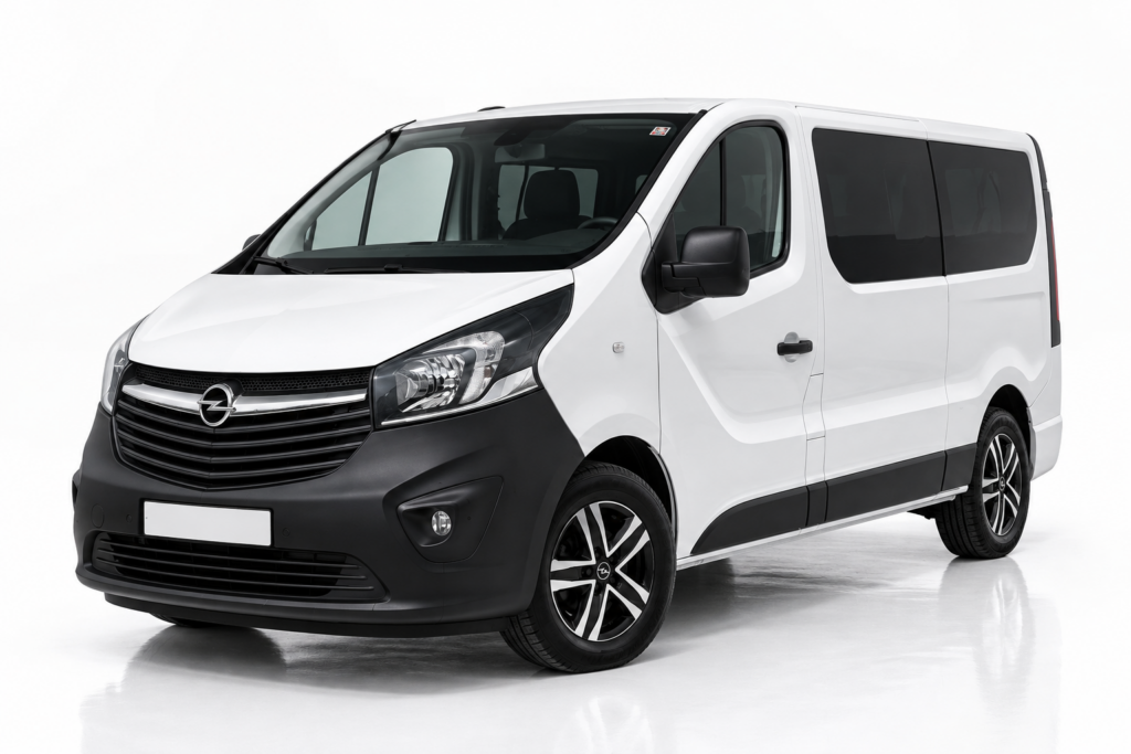 Opel Vivaro elölről, félprofilból – bérlés Budapesten