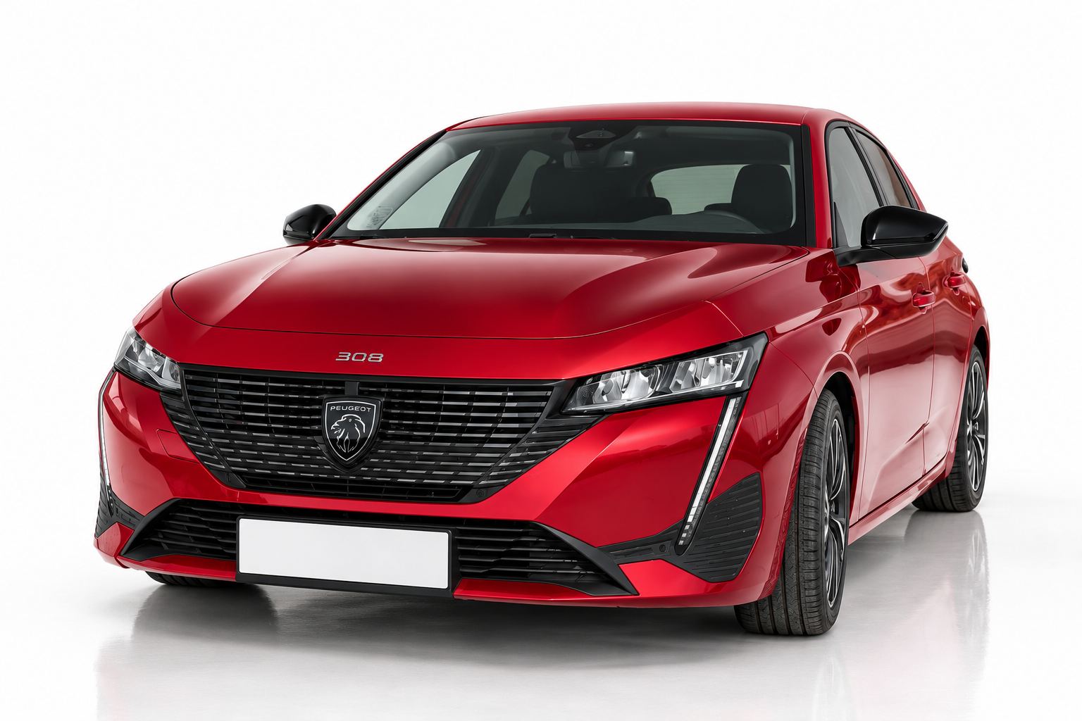 Peugeot 308 elölnézet – kompakt bérlés Budapesten