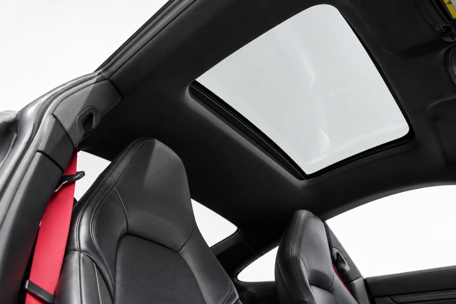 Porsche 911 Carrera S panorámatetője az utastérből
