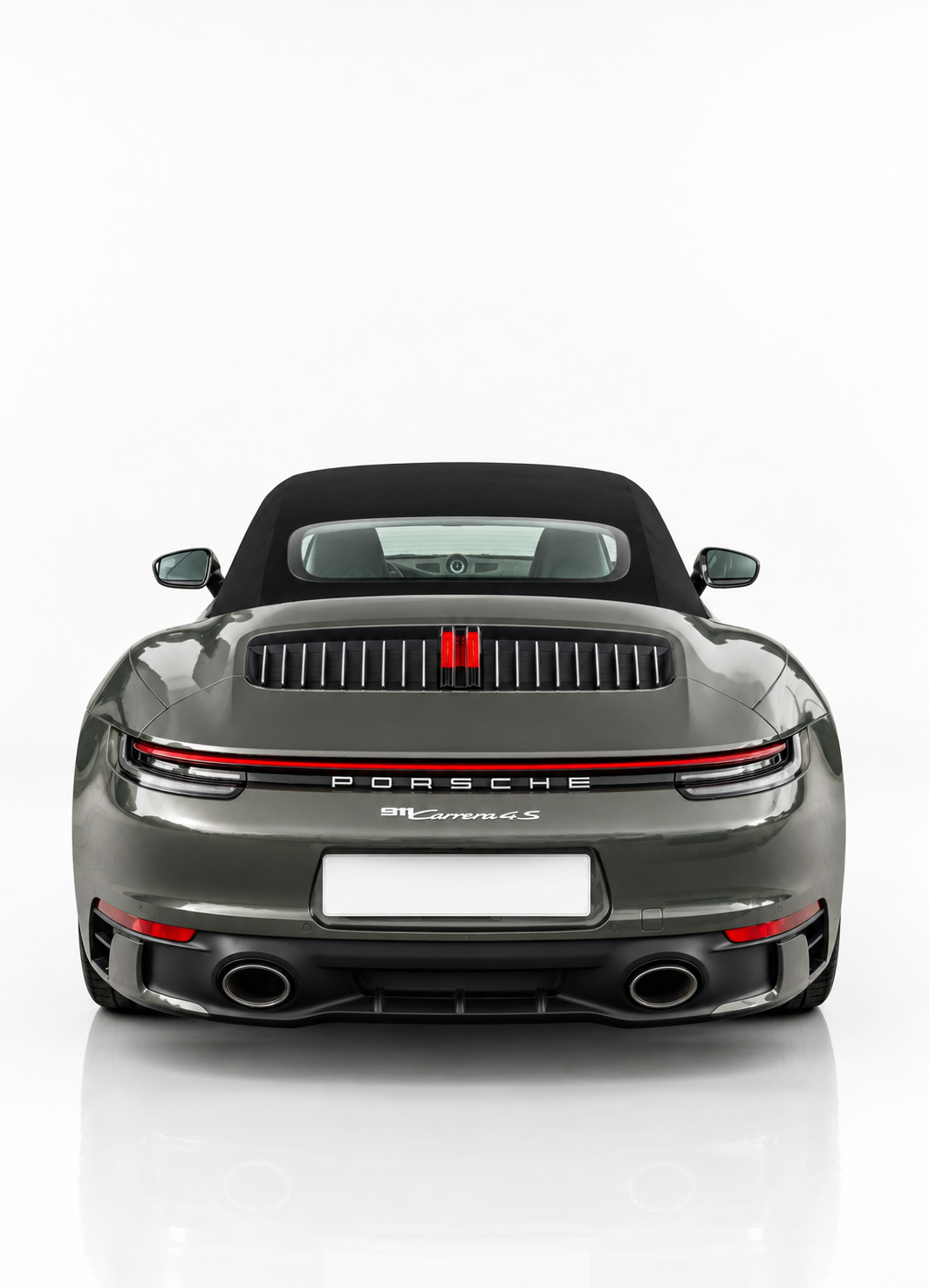 Porsche 911 Carrera 4S Cabrio hátulról – kabrió sportautó bérlés Budapesten